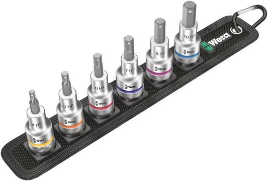 Wera 05003996001, Belt C 2 Zyklop In-Hex-Plus bit socket set with holding function, 1/2" drive