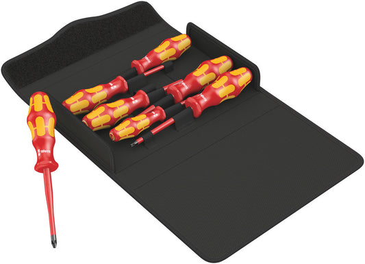 Wera 05136013001, Kraftform 100 iS/7 set 1 Screwdriver set Kraftform Plus series 100. Partly with reduced blade diameter