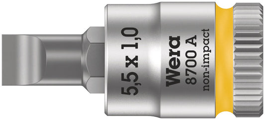 8700 A FL Zyklop bit socket with 1/4" drive, FL 0,8 x 5,5 x 28 mm