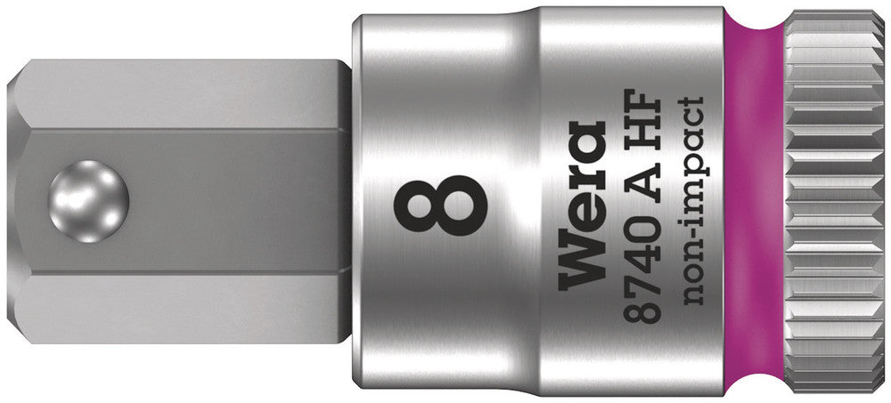 8740 A HF Hex-Plus SW 1/8" Zyklop bit socket with 1/4" drive holding function