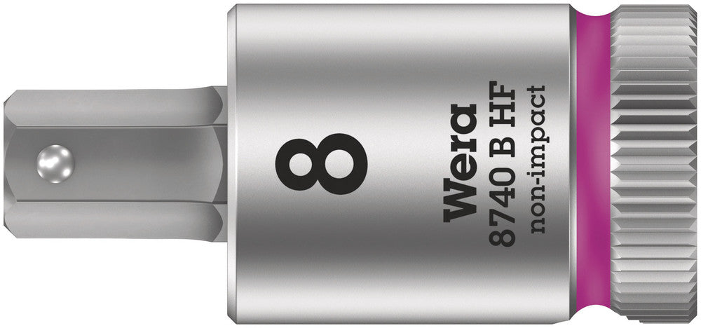 8740 B HF Hex-Plus SW 3/8" x 38,5 mm Zyklop bit socket with 3/8" drive holding function