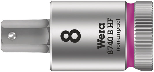 8740 B HF Hex-Plus SW 4,0 x 35 mm Zyklop bit socket with 3/8" drive holding function